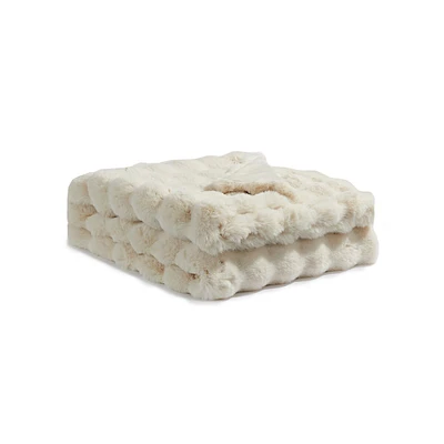 Bubbly Faux Fur Throw