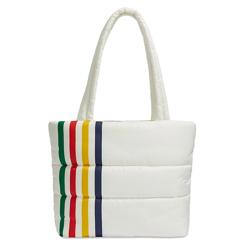 Multistripe Puffer Tote