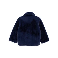 Kid's Faux Fur Long Coat