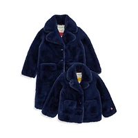 Kid's Faux Fur Long Coat