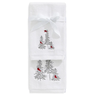 Holiday Embroiderd 2-Piece Giftable Towel Set