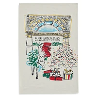 Stripes Holiday Moose Tea Towel