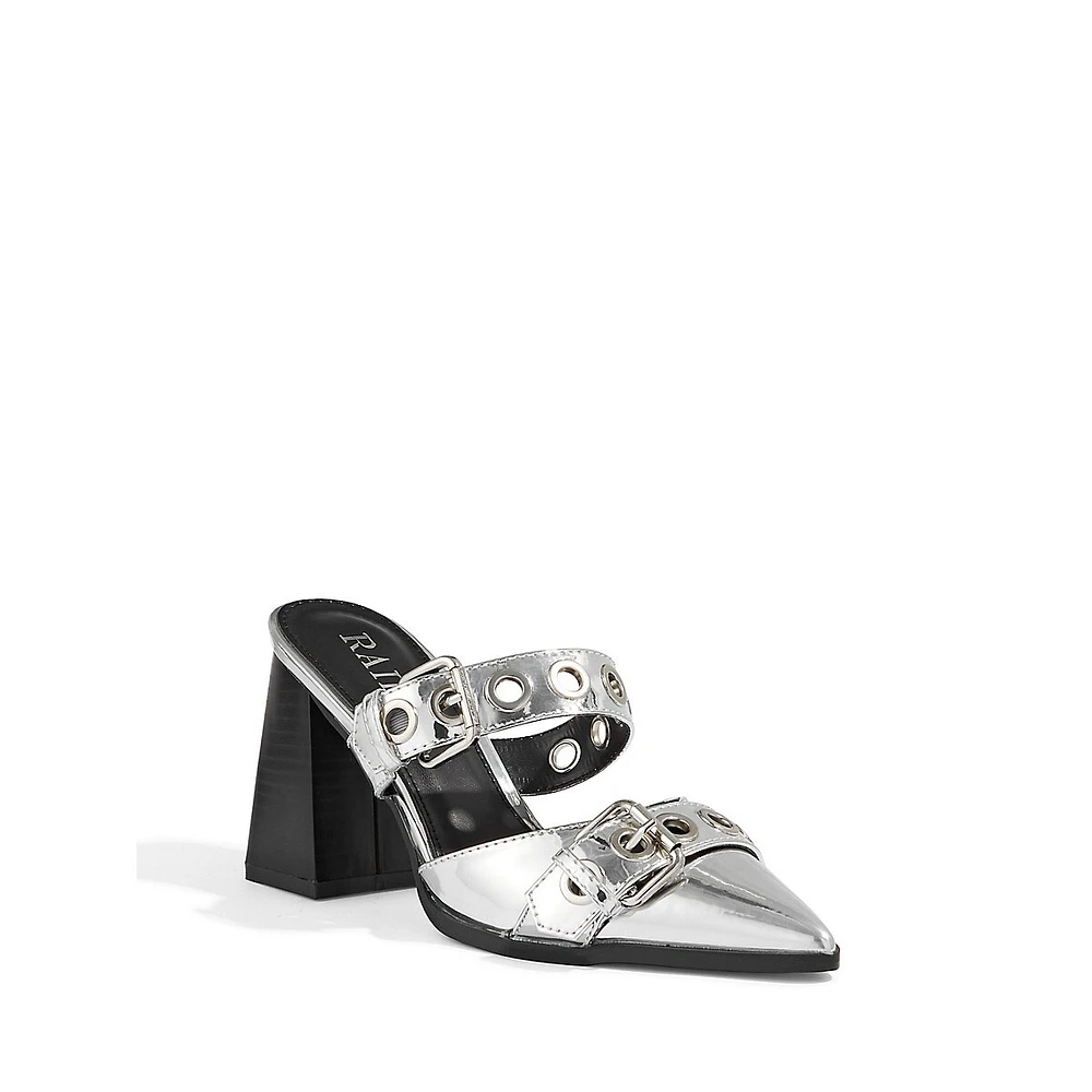 Krushh Point-Toe Grommet Slide Sandals