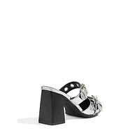Krushh Point-Toe Grommet Slide Sandals