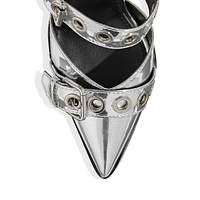 Krushh Point-Toe Grommet Slide Sandals