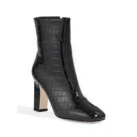 Marsell Patent Croc-Embossed Ankle Boots