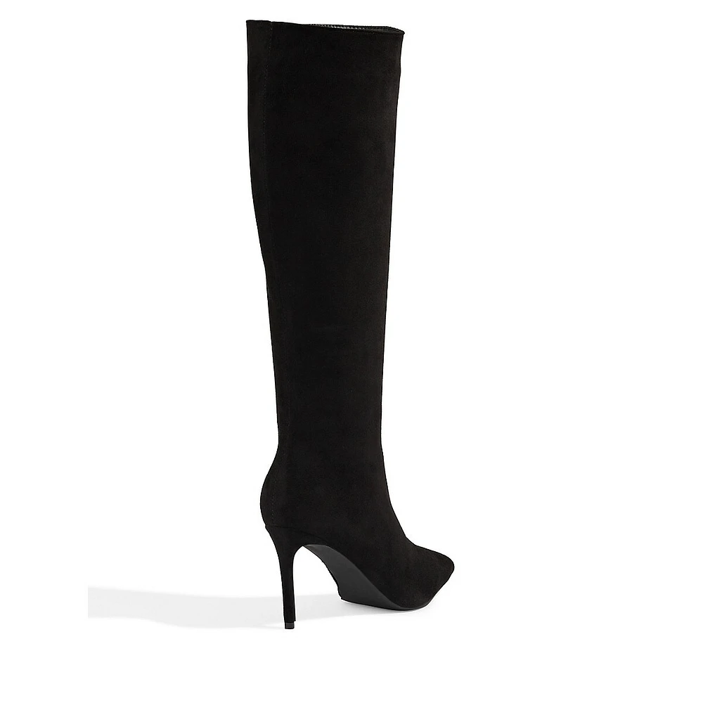 Cremella Tall Pointy Microfibre Boots