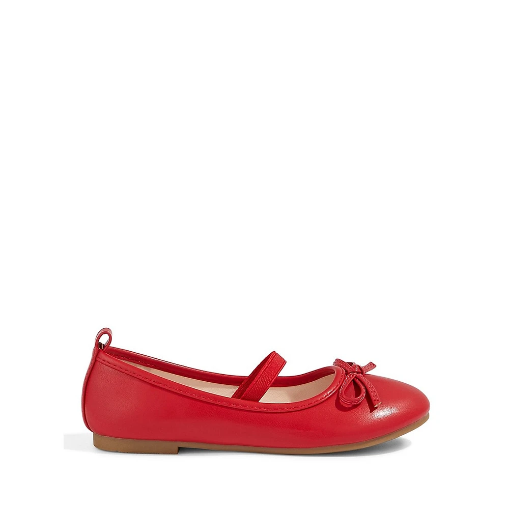 Kid's Daze Bow-Detail Mary-Jane Ballerina Flats