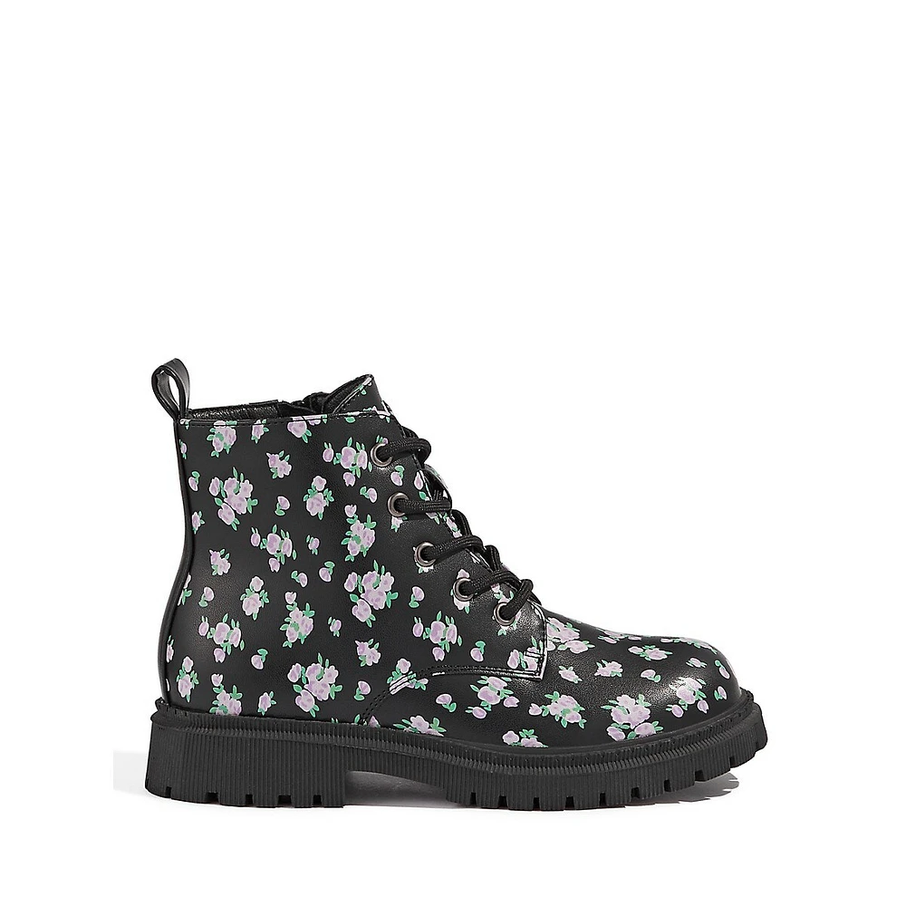 Kid's Star Combat-Style Ankle Boots