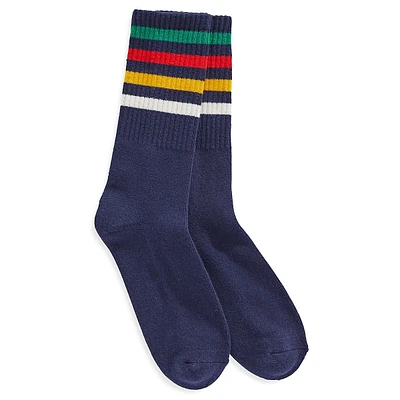 Unisex Adult Multistripe Crew Socks