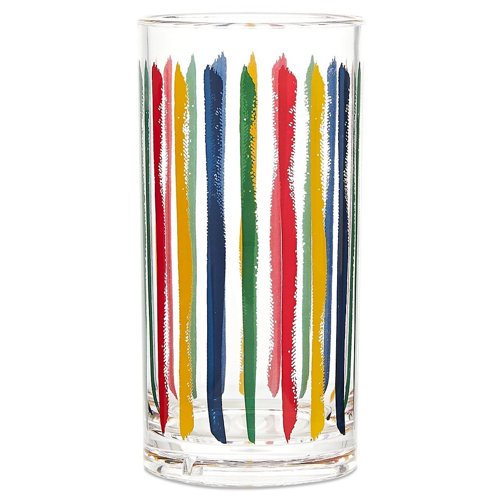 Multistripe Outdoor Highball Glass