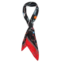 Lock & Key-Print Silk Scarf