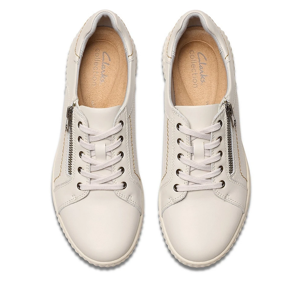 Caroline Janna Leather Side-Zip Casual Shoes