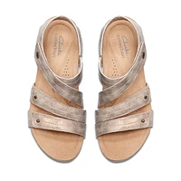 Calenne Clara Leather Wedge Sandals