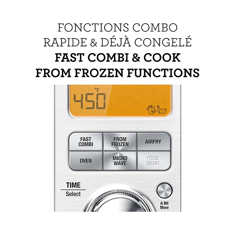 Four à micro-ondes et à convection 3-en-1 Combi Wave avec friteuse à air, BMO870