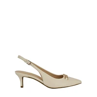 Tienna Chain-Detailed Slingback Dress Pumps