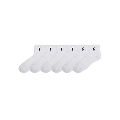 Lot de 6 paires de chaussettes courtes rembourrées Signature Pony pour femmes