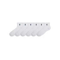 Lot de 6 paires de chaussettes courtes rembourrées Signature Pony pour femmes