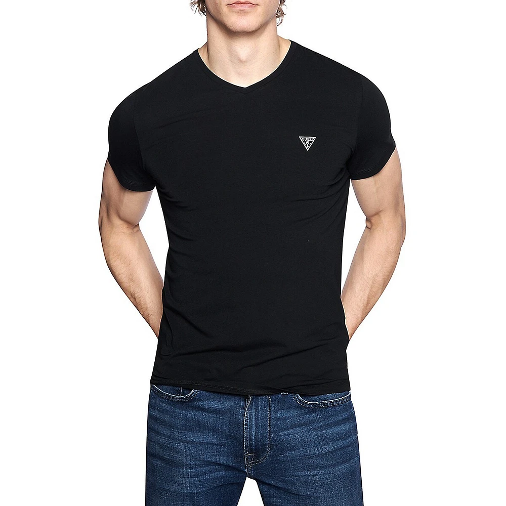 Caleb Hero Stretch-Organic Cotton V-Neck T-Shirt