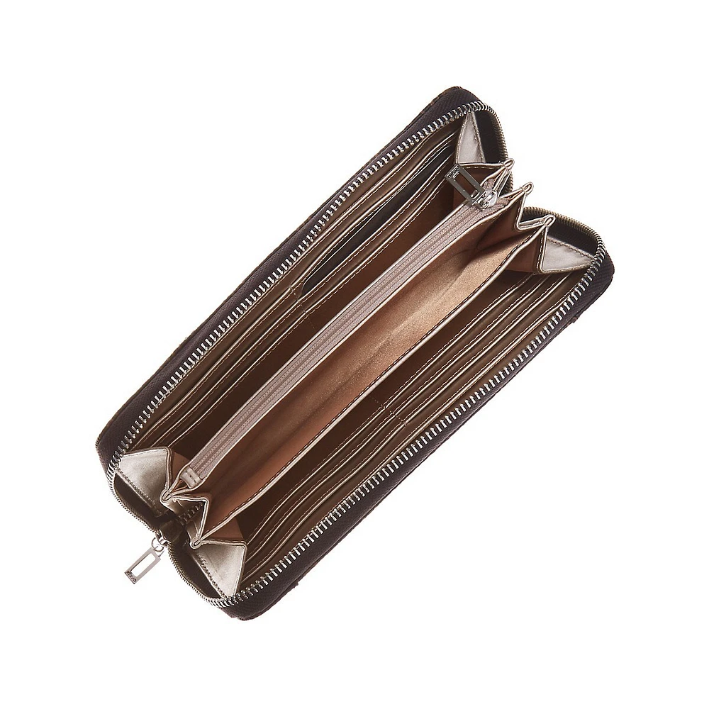 Large Zip-Around Wristlet Wallet