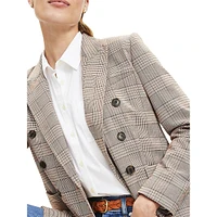 Blazer croisé à carreaux