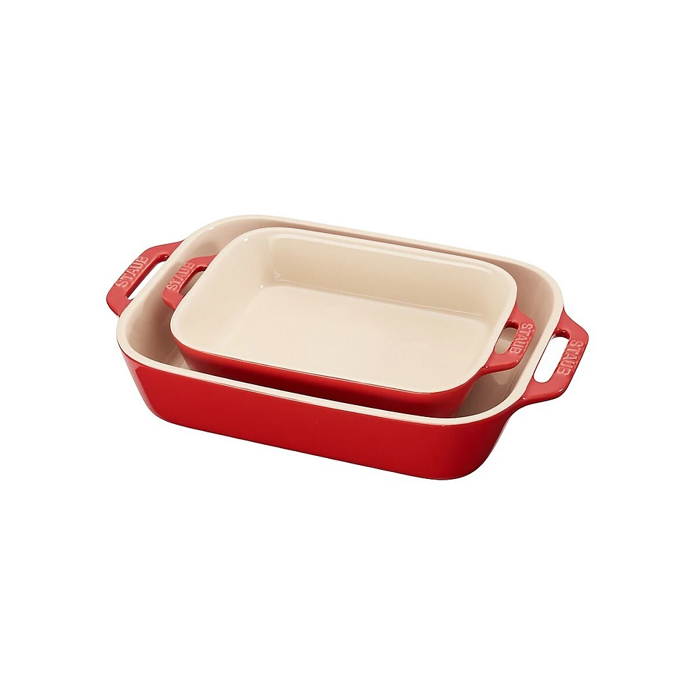 Ceramic 2-Piece Rectangular Dish Set