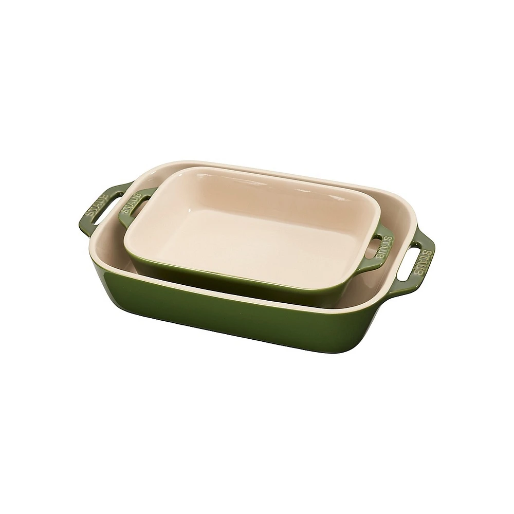 Ceramic 2-Piece Rectangular Dish Set