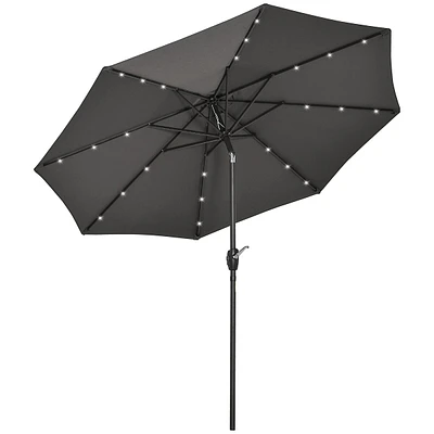8.8 Ft Patio Umbrella, Solar Powered Market Table Umbrella