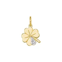 14K Yellow Gold & 0.005 CT. T.W. Diamond Pendant Charm