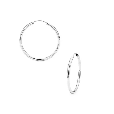 Creoles Sterling Silver Endless Hoop Earrings