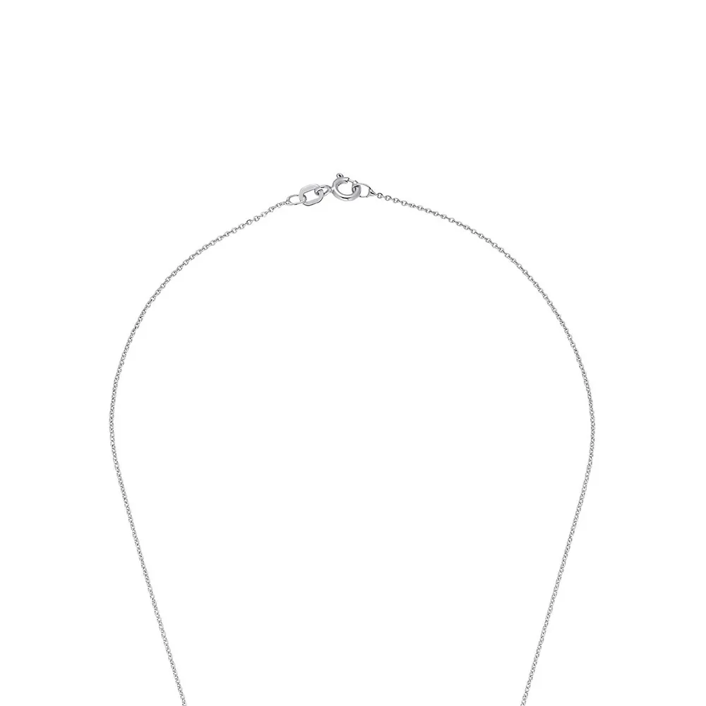 Collier en argent sterling avec cristaux deux tons