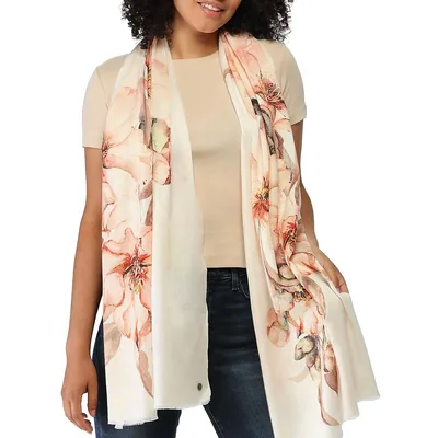 Floral Tropic Reclaimed-Cotton Scarf