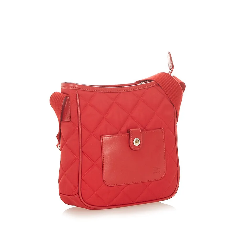 Guaranteed Original Guess Illy Convertible Quilted Leather Chain Strap Crossbody  Bag - Red