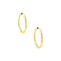 9K Yellow Gold Creoles Medium Hoop Earrings