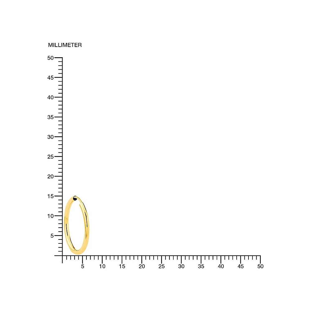 Anneaux créoles en or jaune 9 ct de taille moyenne