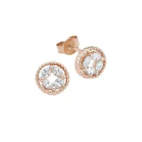 Main Rose Goldtone Sterling Silver & Cubic Zirconia Stud Earrings