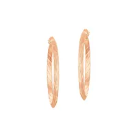 Creoles Rose Goldplated Sterling Silver Hoop Earrings