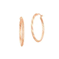 Creoles Rose Goldplated Sterling Silver Hoop Earrings