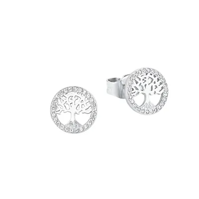 Rhodium-Plated Sterling Silver Stud Earrings