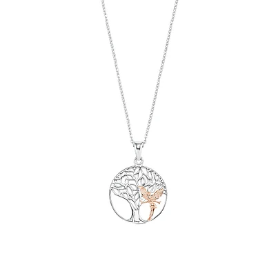 Sterling Silver & Rose Goldplated Pendant Necklace