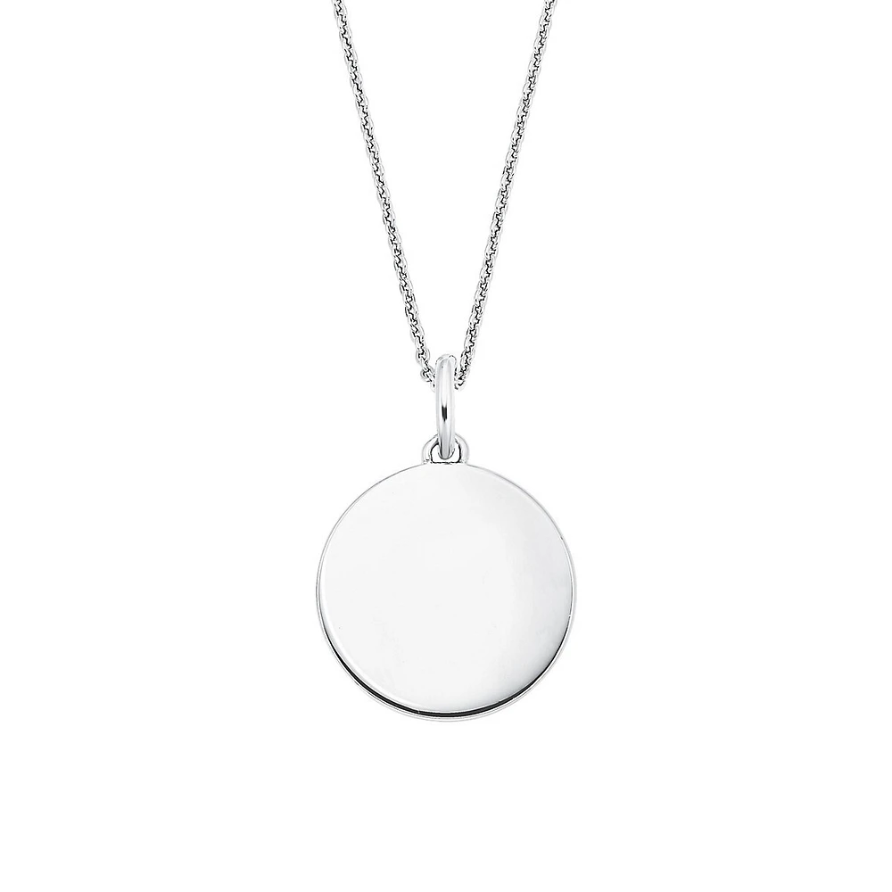 Rhodium-Plated Sterling Silver Pendant Necklace