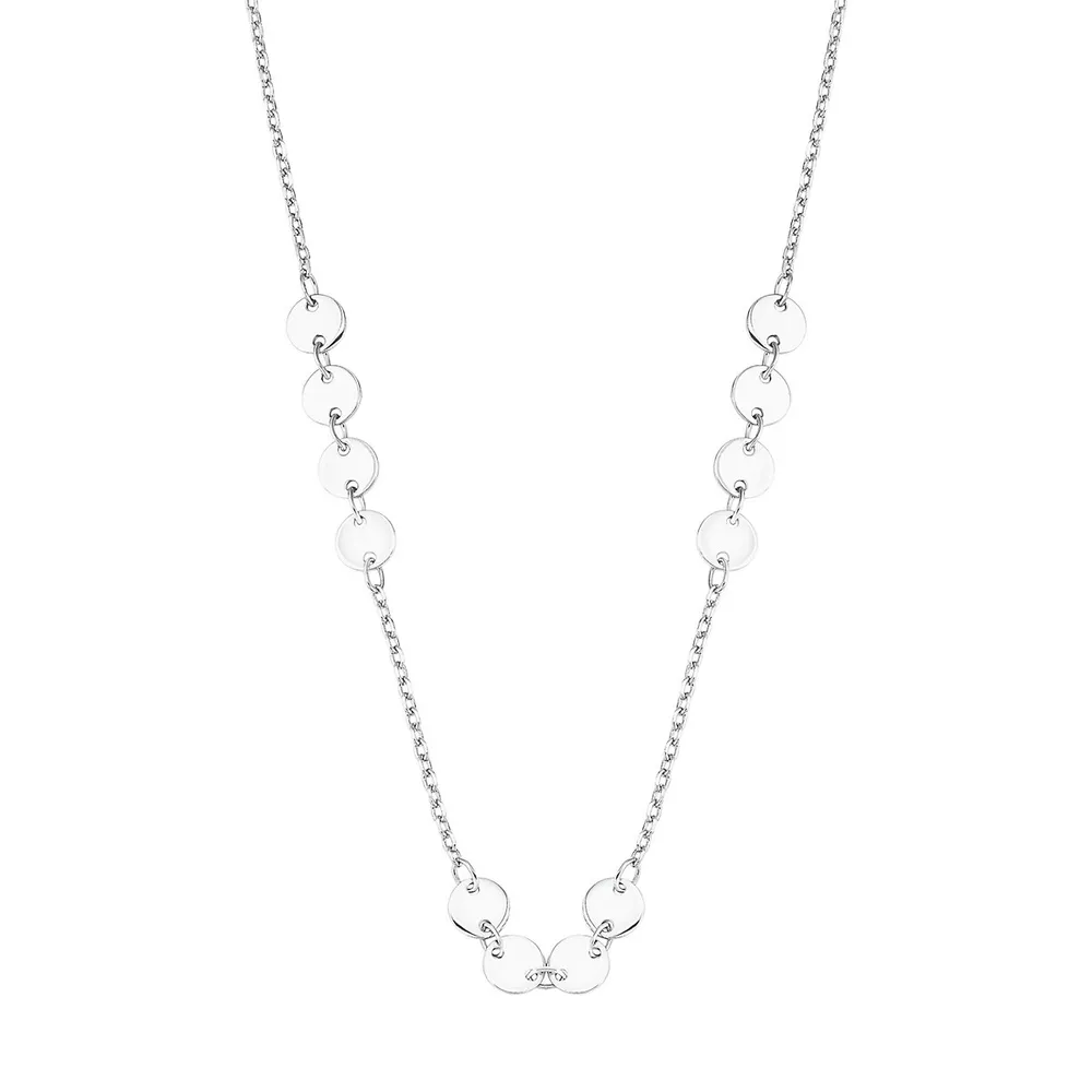 Silver Station Necklace 16