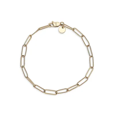 Chunky Chain Goldplated Stainless Steel Bracelet - 7.48"