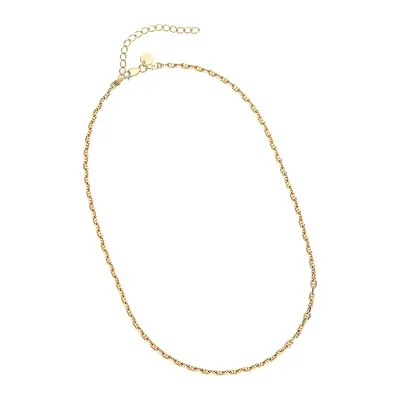 Main IP Gold-Coated Sterling Silver Chain Link Necklace