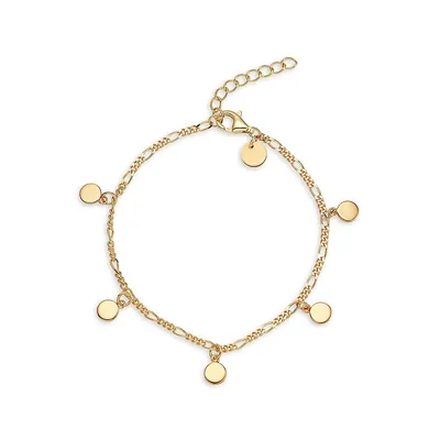 Main Goldplated Sterling Silver Figaro Chain Bracelet