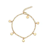 Main Goldplated Sterling Silver Figaro Chain Bracelet