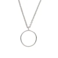Rhodium-Plated Sterling Silver Pendant Necklace