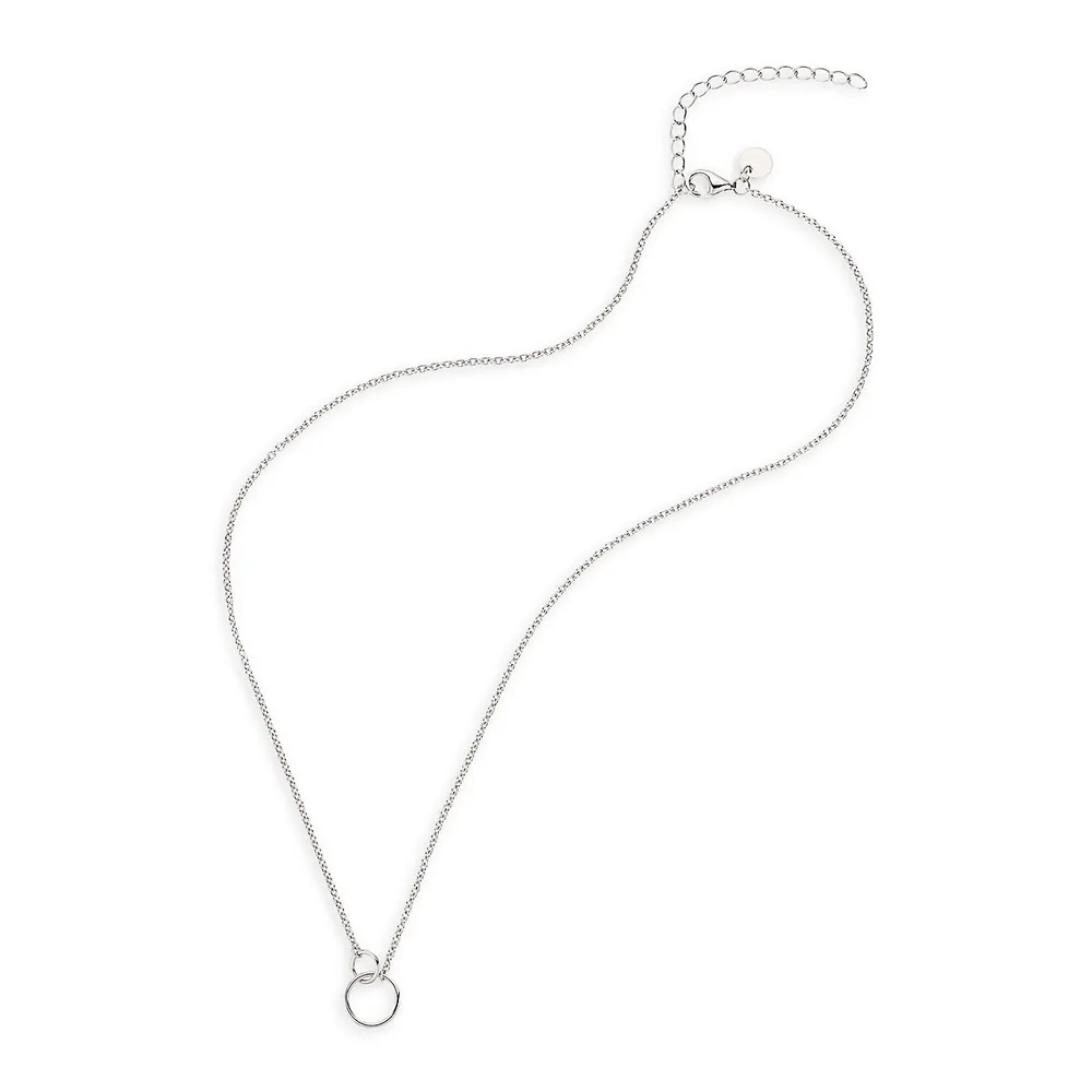 The Circle Of Life Rhodium-Plated Sterling Silver Pendant Necklace