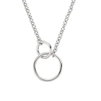 Collier à pendentif en argent sterling rhodié The Circle Of Life