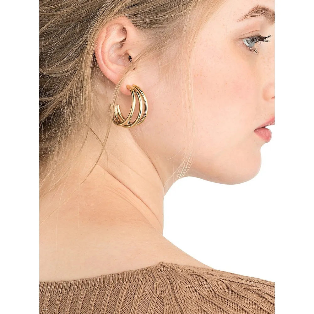 Creoles Goldplated Stainless Steel Chunky Hoop Earrings